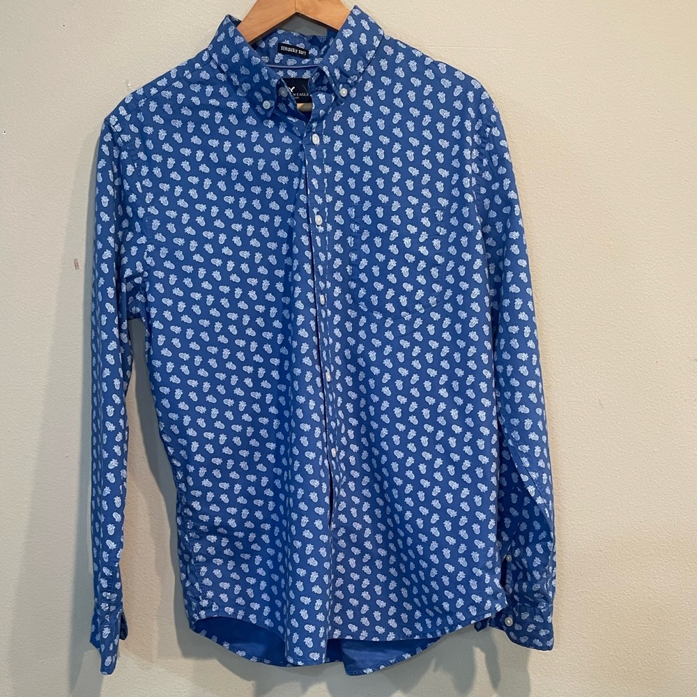 American Eagle Poplin Shirt “Pineapples”